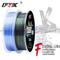 FTK 3D Invisible Spot Fishing Line Speckle Fluorocarbon Coating Fishing Line 4.13LB-34.32LB Super Strong Spotted Line