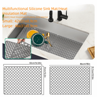 Silicone Sink Protector Mat Foldable Anti Slip Non-slip Sink Mat Multi Functional Heat Resistant Tableware Drainage Drying Mats