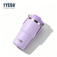 Tyeso 600ML Vacuum Flasks Handle Coffee Mug 304 Stainless Steel Ice Cup Car Bottle Hot Cold Retention Drinkware for Outdoor