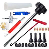 Repair Tire ValveTool Kit Without Disassembling Tire Replace Tire Valve with Efficient , Fast Installation Tool with Valve Core