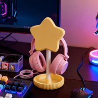 1-Piece Star-Shaped Headphone Stand, 3D Printed Stylish Headphone Stand, Simple Modern Desktop Stand with a Stable Base
