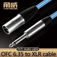 YONGWEI Cable de micrófono XLR de 3 pines a Jack de 6.5mm, TS Cable auxiliar de 6.5mm, macho a XLR hembra para amplificador