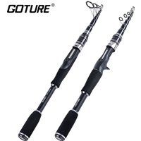 Goture RIGEL Telescopic Fishing Rod 1.8-2.7m Carbon Fiber Spinning Casting Lure Fishing Rod M Power for Carp Bass Trout Tackle