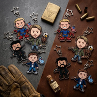 Boys Chibi Acrylic Keychain Set - Butcher Homelander Hughie Soldier Boy Superhero TV Show Customizable Geeks Pop Culture Gif