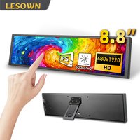 LESOWN 6.9 7.9 8.8 11.3 Inch Banner-Style Portable Display 480x1920 IPS Horizontal Stretched Monitor for Laptop PC Gaming Use