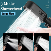 3 Modes Pressure Boost Shower Head Filtered Purified Water High Pressure Large Flow Sprayer One-Key Stop Water Handheld Shower