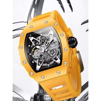 ONOLA men's automatic mechanical watch sports silicone strap waterproof watch