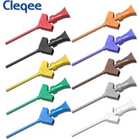 Cleqee P5003 10pcs SMD IC Test Hook Clip Mini Grabbers For Dupont Jumper Wire DIY Breadboard Oscilloscope Logic Analyzer