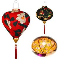12in Japanese Style Retro Hanging Lantern Silk Lantern Restaurant Pub Traditional Festival Decoration Wedding Birthday Ornaments