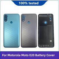 New 6.5" For Motorola Moto E20 Battery Cover Door Housing Battery Door Cover With Lens Rear Cover Parts