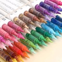 9 Color/box Professional Artist Marker Set - Soft-tip Drawing Straight Line Liquid Acrylic Markers, DIY Graffiti Art Painti
