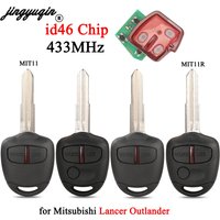 Jingyuqin – clé télécommande de voiture à 2/3 boutons, 433MHz, id46, pour Mitsubishi Lancer Outlander Pajero MIT11/ MIT11R, lame de remplacement
