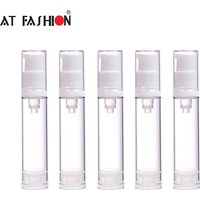 5Pcs 5/10/15ml Vacuum Spray Lotion Bottle Airless Mist Dispensing Pressing Continuous Spray