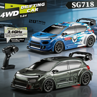 2026 NEW SG718 Raceway Drifting RC Car 4WD 1:24 Scale High Speed 20KM/H 2.4G RC Racing Toy Car with LED Light For Children Gifts