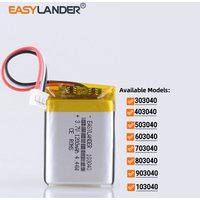 PH2.0 3Pin 3.7V 303040 403040 503040 603040 703040 803040 903040 103040 Rechargeable Lithium Li-ion Polymer Battery FOR DVR