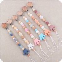 Baby Schnuller Nippel Clip Säugling Dummy Halter Riemen Schnuller Kette Silikon Perlen für Baby Kau spielzeug Beißring Zahnen bpa frei