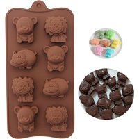 Cartoon Cute Lion Cow Mouse Rat Shaped Chocolate Mold DIY Handmade Dessert Pudding Jelly Animal Silicone Mould