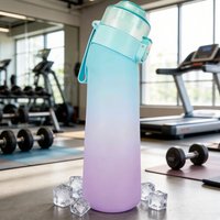 650ml Sports Air Water Bottle, BPA Free with Fruit Scent Pods Air Flavor Caps, Leak Proof Cup for Outdoor Running Gym