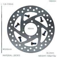 AliExpress Goodtaste Electric Bicycle Scooter Carbon Steel Disc Brake 140mm Rotor 38mm Bike 6 Hole Spacing 48mm Non-standard Accessories 2mm