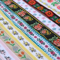3 YARD OR 20YARD 23MM~37MM 1" Korean Small Flower Clothing Accessories Embroidered Ribbon HANDMADE Hair Lace