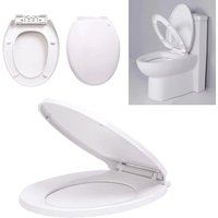 D-Type Toilet Cover with Soft-Close Mechanism clip-on toilet seat Antimicrobial Toilet Bottom RingEasy to Clean Removable