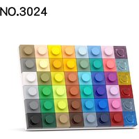 100Pcs DIY Pixel Art Building Blocks Thin Figures Bricks Compatible With 3024 1x1 Square Bricks Bulk Assemble Toys Gift
