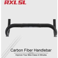 RXL SL Carbon Fiber Road Bike Handlebar - 3K Matte Finish Drop Bar for Gravel & Road Bikes