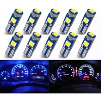 10Pcs T5 Led Bulb W3W W1.2W Led Canbus Car Interior Lights Dashboard Colorful Indicator Wedge Auto Instrument Lamp 12V