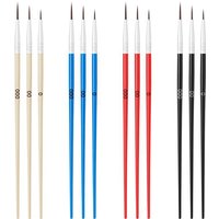 10 Pcs Set Nylon Hair Hook Line Digital Oil Paint Brush Doll Plaster Children's Ceramic Painting Brush Tracing Pen Art Supply