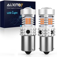 AUXITO 2Pcs BA15S P21W LED No Hyper Flash Amber Yellow T20 W21W 7440 WY21W 1156 BAU15S PY21W LED Bulbs Car Turn Signal Light 12V