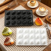 15-Cell 3D Scallop Design Silicone Chocolate Mold Mousse Cake Mould French Dessert Baking Tools Food Grade Kitchen Bakeware