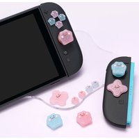 Bling Stars D-pad Cross Button ABXY Key Sticker Joystick Thumb Stick Grip Cap Cover For Nintendo Switch 2 NS2 Joy-con Skin Case