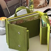 Women's Foldable Backpack Laptop Bag, Polyester Fiber Storage Bag with Multiple Compartments, Travel Briefcase Handbag