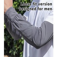 AliExpress NONE Cooling Arm Sleeves Breathable Sun Protection Ice Slik Sleeves Summer Outdoor Sports Driving Cycling Sleeves Men Loose Arm