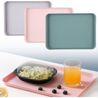 Rectangular Serving Tray Square Tray Anti Slip Scratch Resistant Plastic Food Serving Tray Home Tea Fruit Dessert Tray