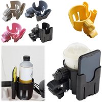 Quick Release Stroller Water Cup Holder Detachable with Phone Holder Stroller Water Bottle Organizer Easy To Install