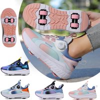 Fashion 4-wheel roller skates sneakers for students children outdoor wheel shoes Multifunctional sports shoes