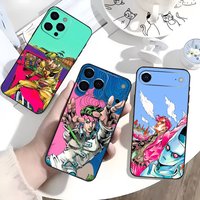 JoJos B-Bizarres Adventures Phone Case For IPhone 17,16,15,14,13,12,11,Plus,Pro,Max,Plus,XS,soft case Black silicone