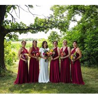 BABYONLINE Sleeveless Multiway Wrap Changable Guest Gown Sexy Bridesmaid Dress Infinity Style Convertible / Twist-Wrap Gown