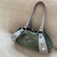 Y2k Style Vintage Shoulder Bag Women Gemstone Decor Underarm Bag Versatile Casual Hobo Bag Fashion Versatile Commuter Tote Bag