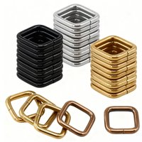 10PCS Metal Rectangle Ring Buckles, Square Strap for Camping Dog Luggage Belt Craft DIY Accessories