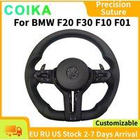 For BMW F30 F20 F48 M3 F80 F25 E90 E87 X5 E70 F01 F10 Steering Wheel Black Perforated Leather Sport Upgrade Modify Accessories