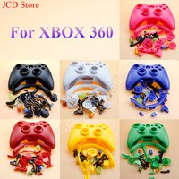 Plastic Chrome Hard Housing Shell Case For Xbox 360 Wireless Controller Front Back Cover With Full Set Buttons