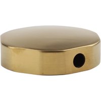 Brass Bathtub Rotating Knob with Brushed Gold Finish for Precise Bath Overflow Prevention and Water Flow Control