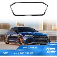 Prepreg Dry Carbon Front Grille Frame Outline Cover Trim Fit For Audi RS6 RS7 C8 Avant 2019-2023 Front Kindly Grille Frame Cover