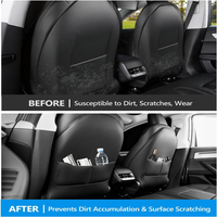 2Pcs Leather Seat Back Kick Protectors for Tesla 2017-2026 Model 3/Y Juniper & Highland Accessories, Wear-Resistant Anti Kick Mats