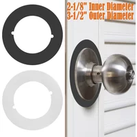 2 Pcs Door Knob Plates Round Version Stainless Steel Door Reinforcement Plate 2-1/8" Inner Diameter 3-1/2" Outer Diameter Scar