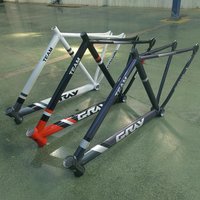 Gray-Team Style Fixed Gear Bike Frameset Fixie Frame Single Speed Aluminum Alloy Frame+Front Fork Track Frame 700C*48/52/56CM