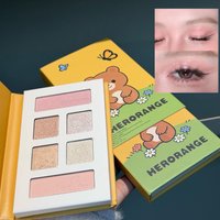 Herorange Cocoa Multi Use Palette 3 in 1 Eyeshadow Blush Contour Fine Blendable Warm Neutral Shades Daily Full Face Makeup