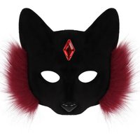 Animal Half Face Gem Masks Fox Cat Mask Costumes Props